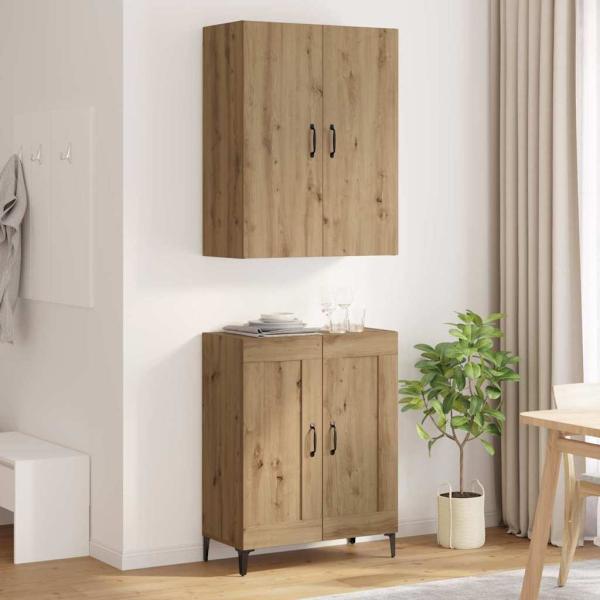 Highboard Artisan-Eiche 69,5 x 34 x 180 cm Holzwerkstoff