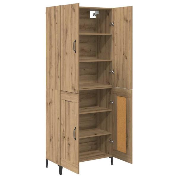Highboard Artisan-Eiche 69,5 x 34 x 180 cm Holzwerkstoff