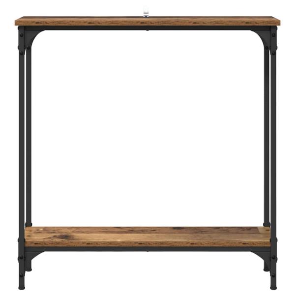 Konsolentisch mit Regal Altholz 75 x 22,5 x 75 cm Holzwerkstoff