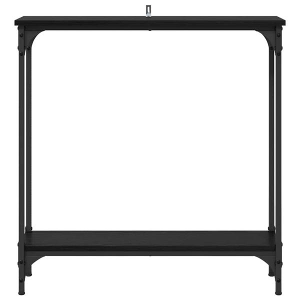 Konsolentisch mit Regal Schwarz Eichen-Optik 75 x 22,5 x 75 cm