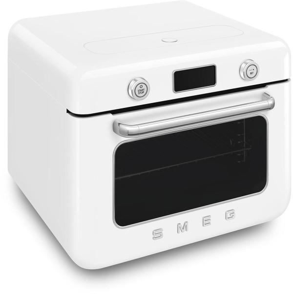 Smeg COF01WHEU 50"s Style, Kombi-Tisch-Dampfbackofen, Multifunktion, Umluft, Grill, 3 Garebenen, LCD-Display, Tank, 0,8 l, weiß