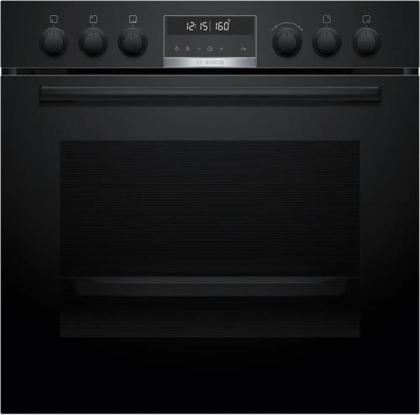 Bosch HND675LS67 EEK: A+ Einbau-Herd-Set mit Induktionskochfeld (HEB578BB4 + NIF645CB5E), 60 cm breit, 71 L, 3D-Heißluft, Pyrolytisch+Hydrolytisch, Backwagen, Kindersicherung, Rahmen aufliegend, schwarz