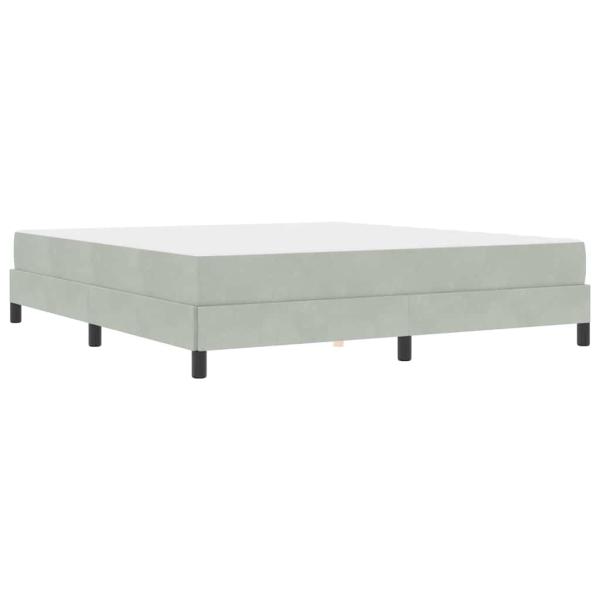 Boxspringbett mit Matratze Hellgrau 180 x 210 cm Samt