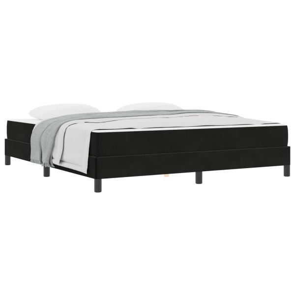 ARDEBO.de - Boxspringbett mit Matratze Schwarz 180 x 220 cm Samt