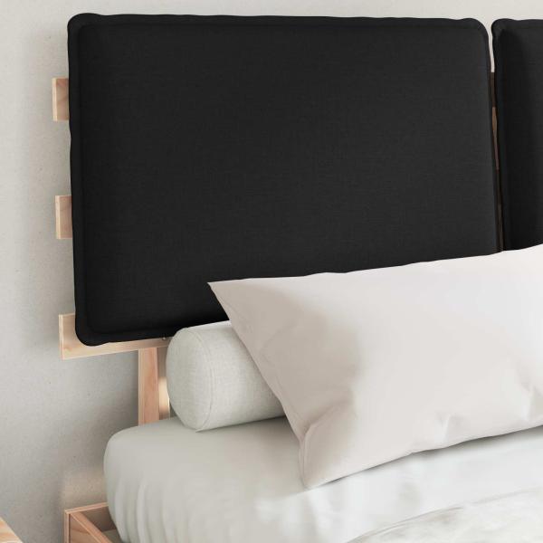 Bettgestell mit gepolstertem Kopfteil Schwarz 160 x 200 cm