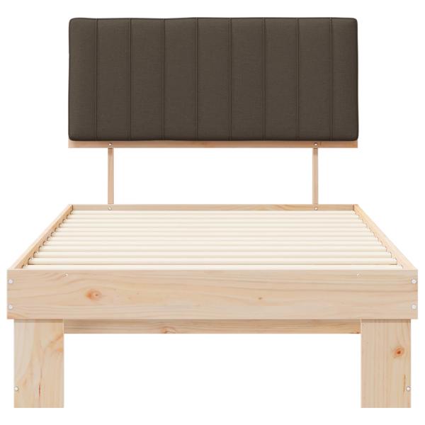 Bettgestell mit gepolstertem Kopfteil Taupe 100 x 200 cm