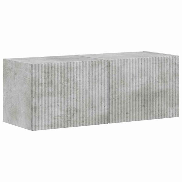 TV-Wandschrank 2 pcs Beton 60 x 31 x 29,5 cm Holzwerkstoff