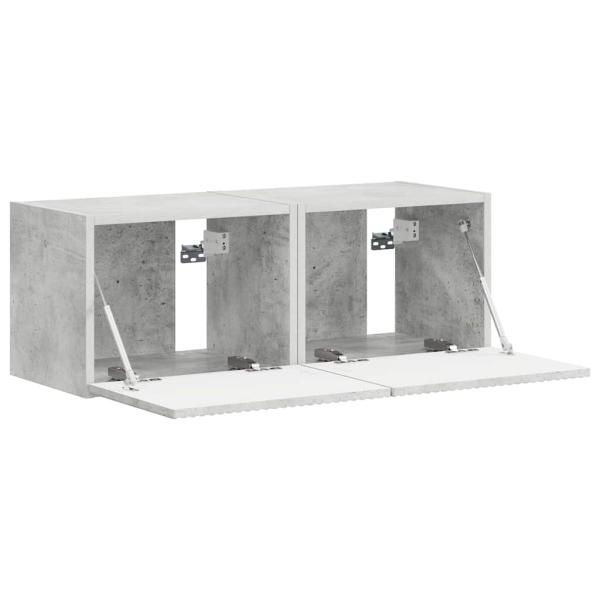 TV-Wandschrank 2 pcs Beton 60 x 31 x 29,5 cm Holzwerkstoff