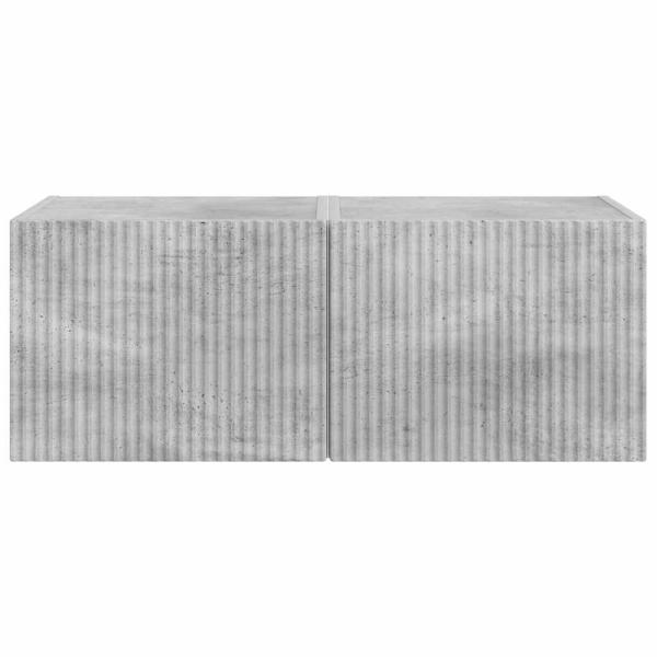 TV-Wandschrank 2 pcs Beton 60 x 31 x 29,5 cm Holzwerkstoff