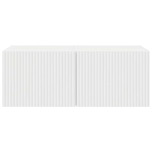 TV-Wandschrank 2 pcs Glänzend Weiß 60 x 31 x 29,5 cm