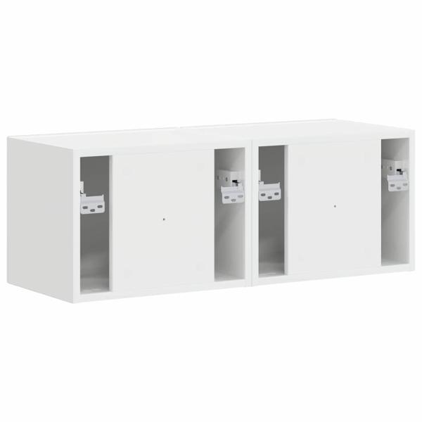 TV-Wandschrank 2 pcs Glänzend Weiß 60 x 31 x 29,5 cm