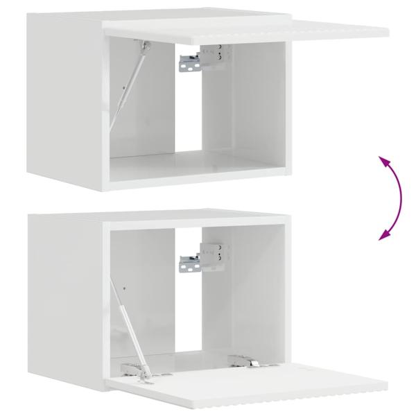 TV-Wandschrank 2 pcs Glänzend Weiß 60 x 31 x 29,5 cm
