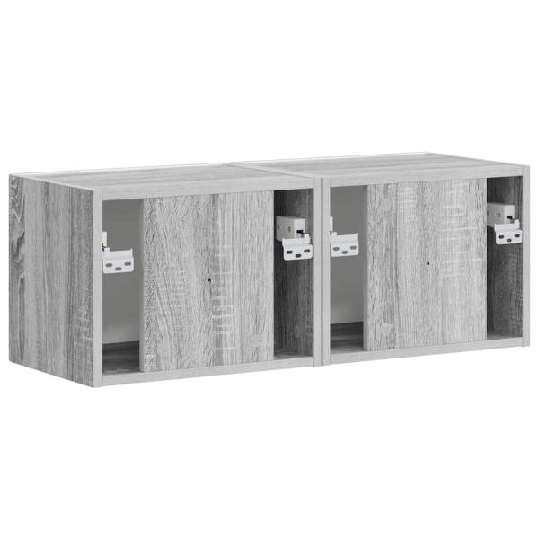TV-Wandschrank 2 pcs Graues Sonoma 60 x 31 x 29,5 cm