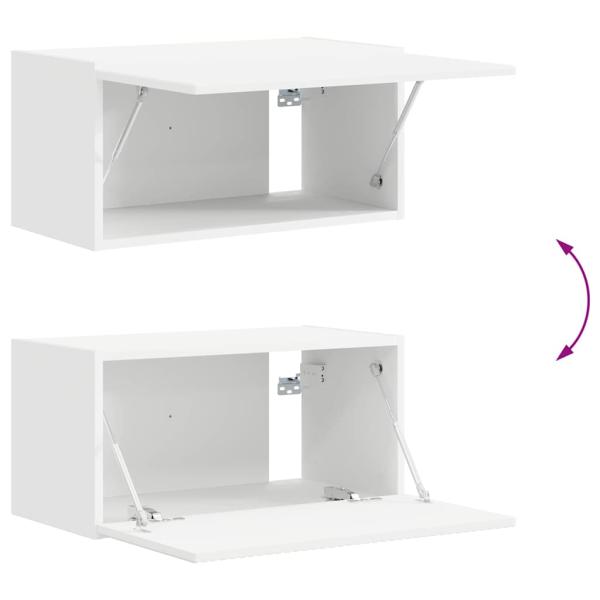 TV-Wandschrank 2 pcs Weiß 60 x 31 x 29,5 cm Holzwerkstoff