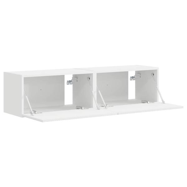 TV-Wandschrank 2 pcs Weiß 60 x 31 x 29,5 cm Holzwerkstoff