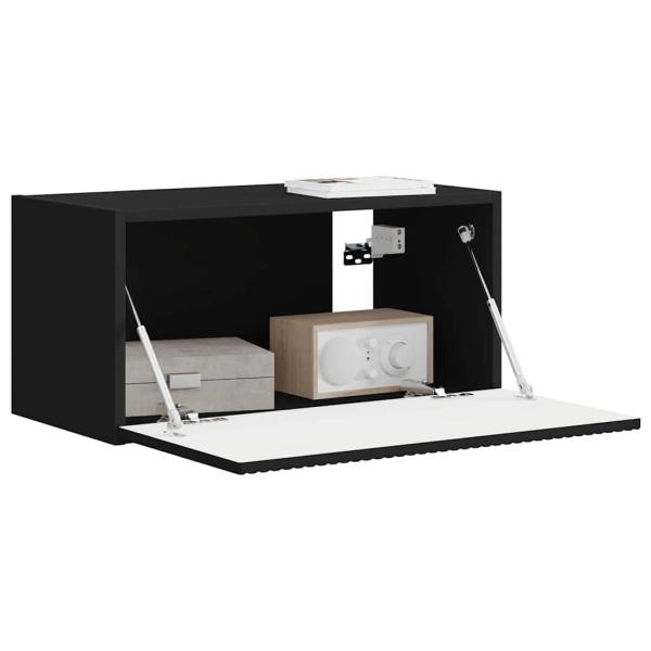 TV-Wandschrank Schwarz 60 x 31 x 29,5 cm Holzwerkstoff