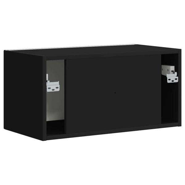 TV-Wandschrank Schwarz 60 x 31 x 29,5 cm Holzwerkstoff