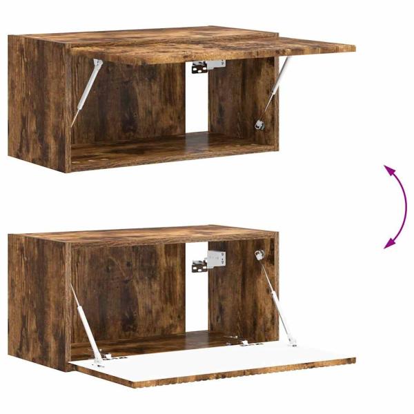 TV-Wandschrank 2 pcs Geräucherte Eiche 60 x 31 x 29,5 cm