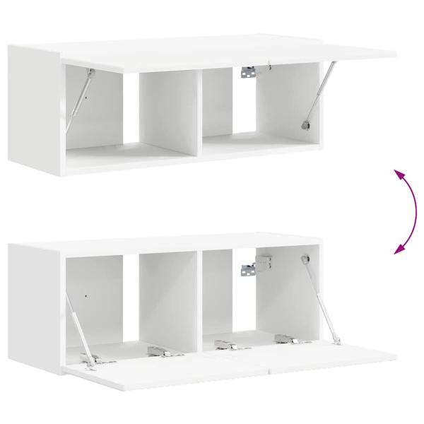 TV-Wandschrank 2 pcs Weiß 60 x 31 x 29,5 cm Holzwerkstoff