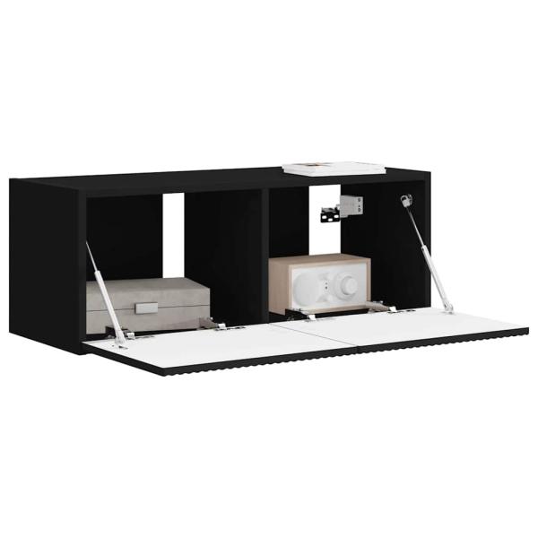 TV-Wandschrank Schwarz 60 x 31 x 29,5 cm Holzwerkstoff