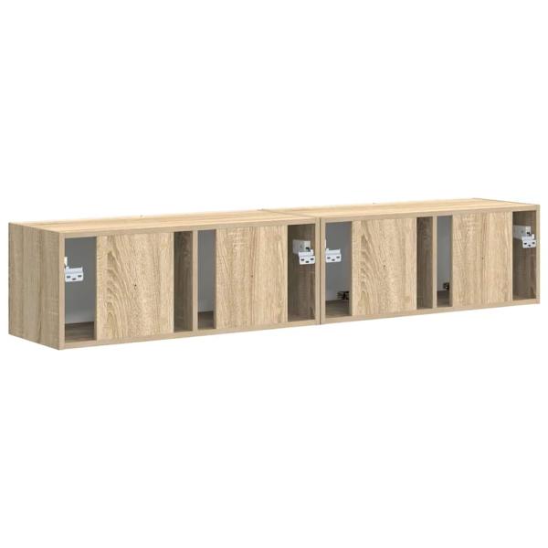 TV-Wandschrank 2 pcs Sonoma 60 x 31 x 29,5 cm Holzwerkstoff