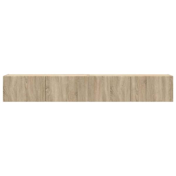 ARDEBO.de - TV-Wandschrank 2 pcs Sonoma 60 x 31 x 29,5 cm Holzwerkstoff