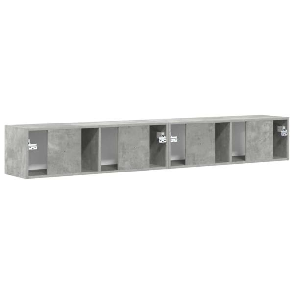 TV-Wandschrank 2 pcs Beton 60 x 31 x 29,5 cm Holzwerkstoff