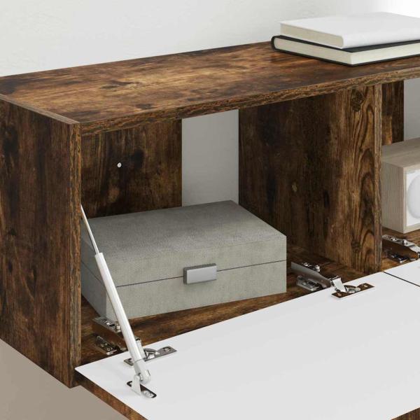 TV-Wandschrank 2 pcs Geräucherte Eiche 60 x 31 x 29,5 cm