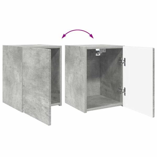 TV-Wandschrank Wandmontiert Beton 30 x 31 x 40 cm Holzwerkstoff