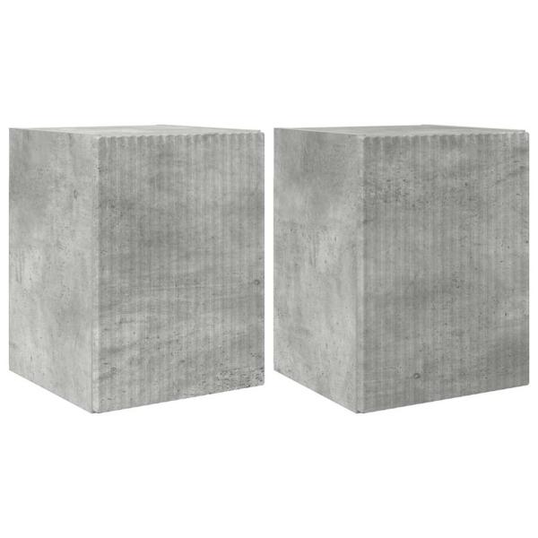 TV-Wandschrank 2 pcs Beton 30 x 31 x 40 cm Holzwerkstoff