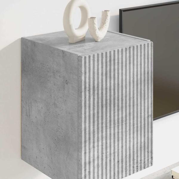 TV-Wandschrank 2 pcs Beton 30 x 31 x 40 cm Holzwerkstoff