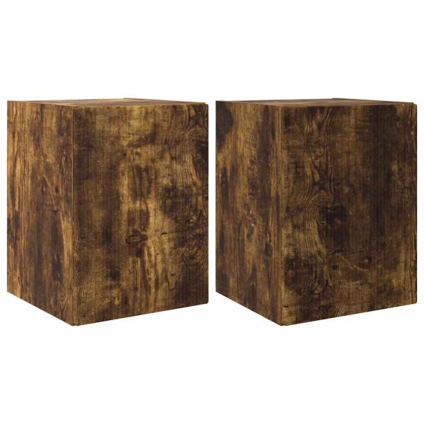 TV-Wandschrank 2 pcs Geräucherte Eiche 30 x 31 x 40 cm