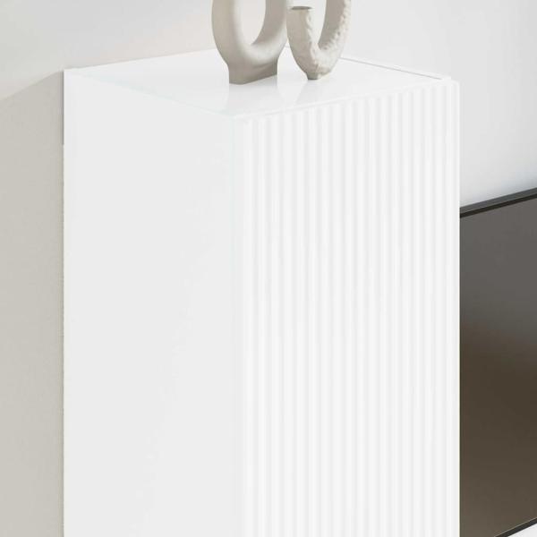 TV-Wandschrank Wandmontiert 2 pcs Glänzend Weiß 30 x 31 x 60 cm