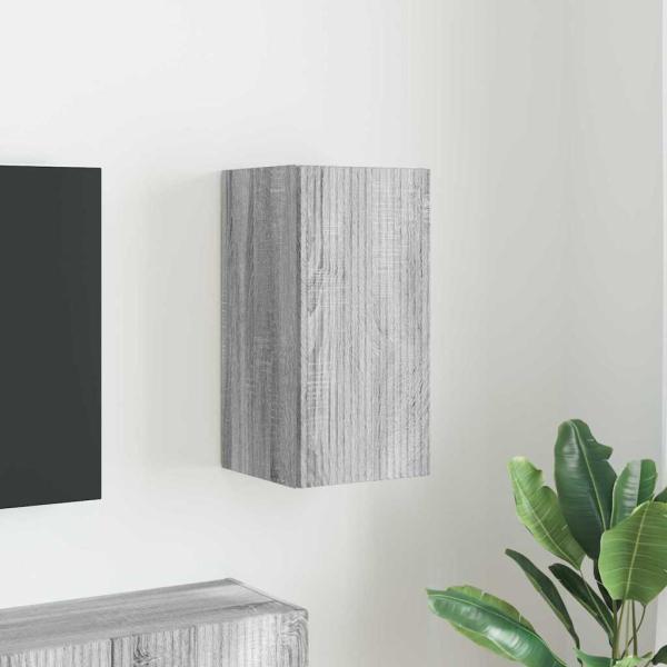 ARDEBO.de - TV-Wandschrank 30 x 31 x 60 cm Sonoma-Grau Holzwerkstoff