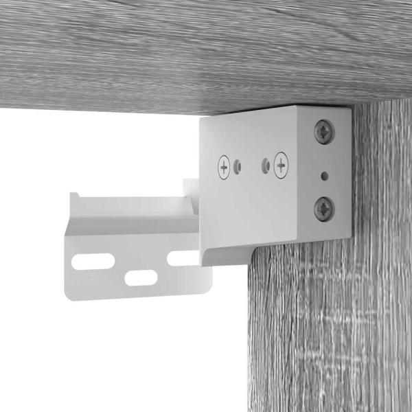 TV-Wandschrank Wandmontiert 2 pcs Graues Sonoma 30 x 31 x 60 cm