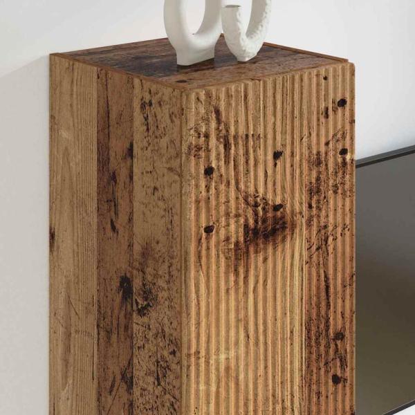 TV-Wandschrank 2 stk. Altholz Holzwerkstoff