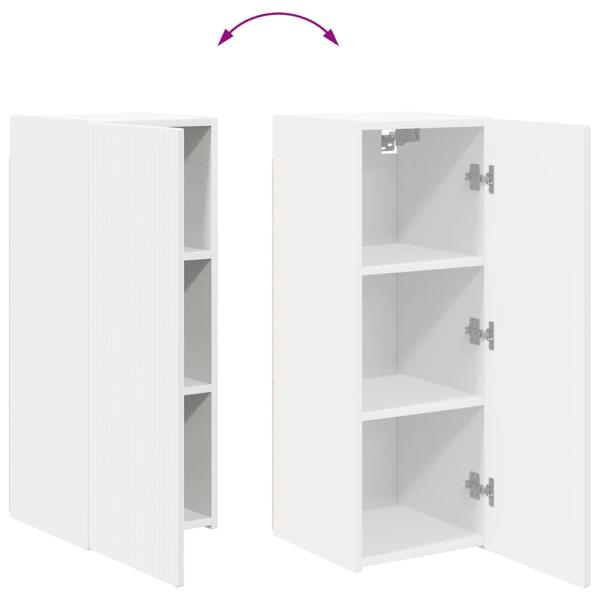 TV-Wandschrank Wandmontiert Weiß 30 x 31 x 80 cm Holzwerkstoff