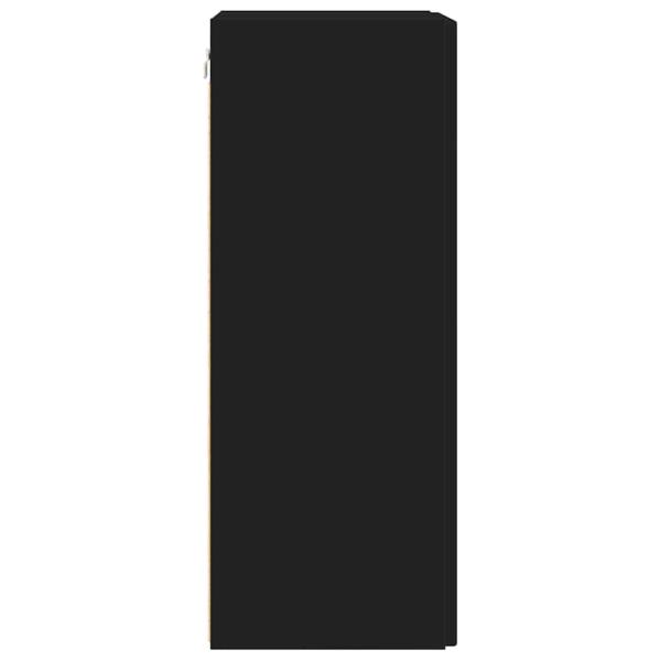 TV-Wandschrank 2 pcs Schwarz 30 x 31 x 80 cm Holzwerkstoff