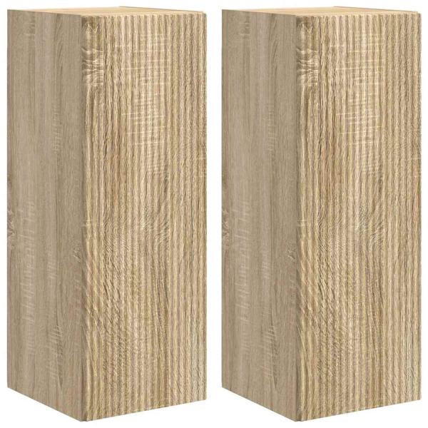 TV-Wandschrank 2 pcs Sonoma 30 x 31 x 80 cm Holzwerkstoff