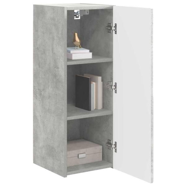 TV-Wandschrank 2 pcs Beton 30 x 31 x 80 cm Holzwerkstoff