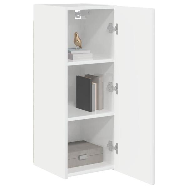 TV-Wandschrank Wandmontiert 2 pcs Glänzend Weiß 30 x 31 x 80 cm