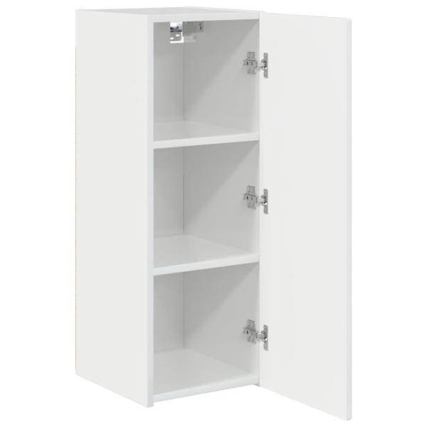 TV-Wandschrank Wandmontiert 2 pcs Glänzend Weiß 30 x 31 x 80 cm
