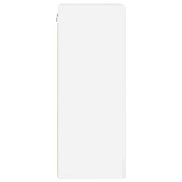 TV-Wandschrank Wandmontiert 2 pcs Glänzend Weiß 30 x 31 x 80 cm