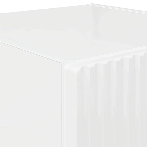 TV-Wandschrank Wandmontiert 2 pcs Glänzend Weiß 30 x 31 x 80 cm