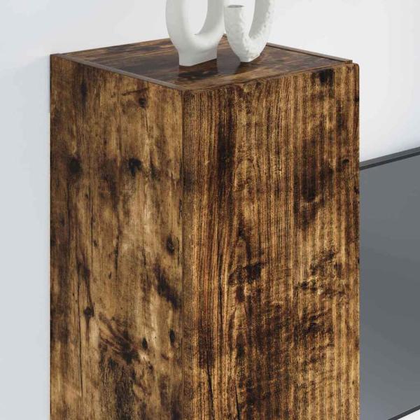 TV-Wandschrank 2 pcs Geräucherte Eiche 30 x 31 x 80 cm