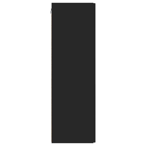 ARDEBO.de - TV-Wandschrank 2 pcs Schwarz 30 x 31 x 100 cm Holzwerkstoff