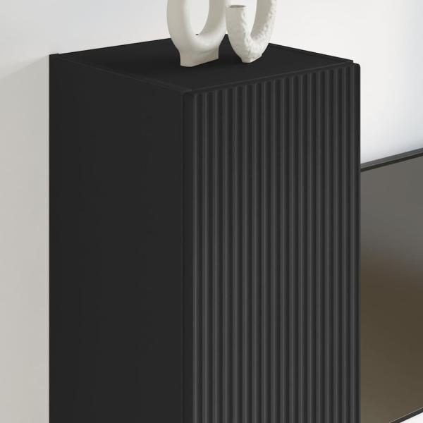 TV-Wandschrank 2 pcs Schwarz 30 x 31 x 100 cm Holzwerkstoff