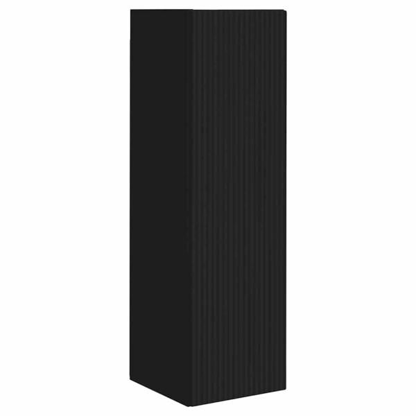 TV-Wandschrank 2 pcs Schwarz 30 x 31 x 100 cm Holzwerkstoff