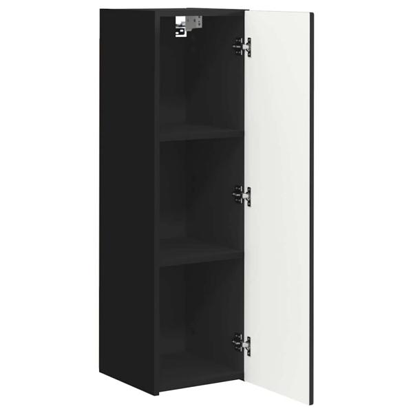 TV-Wandschrank 2 pcs Schwarz 30 x 31 x 100 cm Holzwerkstoff