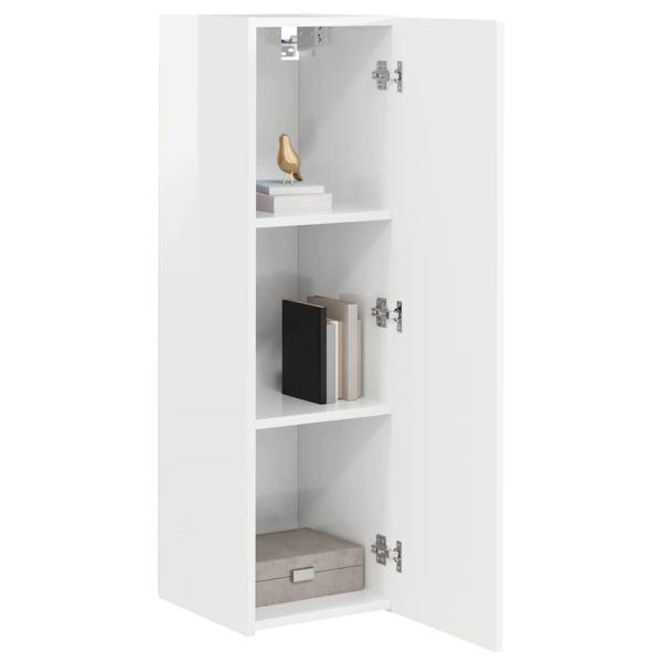 ARDEBO.de - TV-Wandschrank Glänzend Weiß 30 x 31 x 100 cm Holzwerkstoff